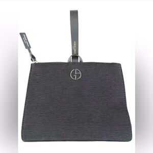 Giorgio Armani Beauty makeup tote clutch case black